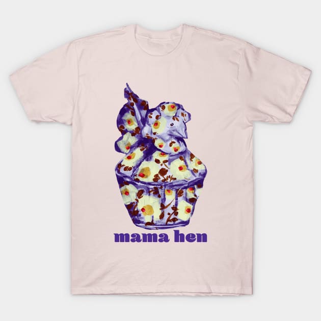 Mama hen - purple T-Shirt by AniaZwara ART